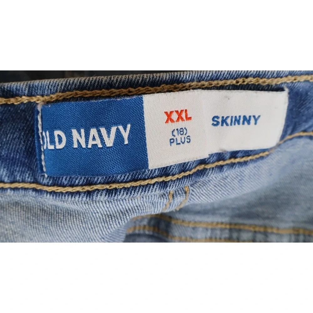 Old Navy Skinny Jeans Girls Size XXL (18) Blue Medium Wash Denim Stretch Pull-On